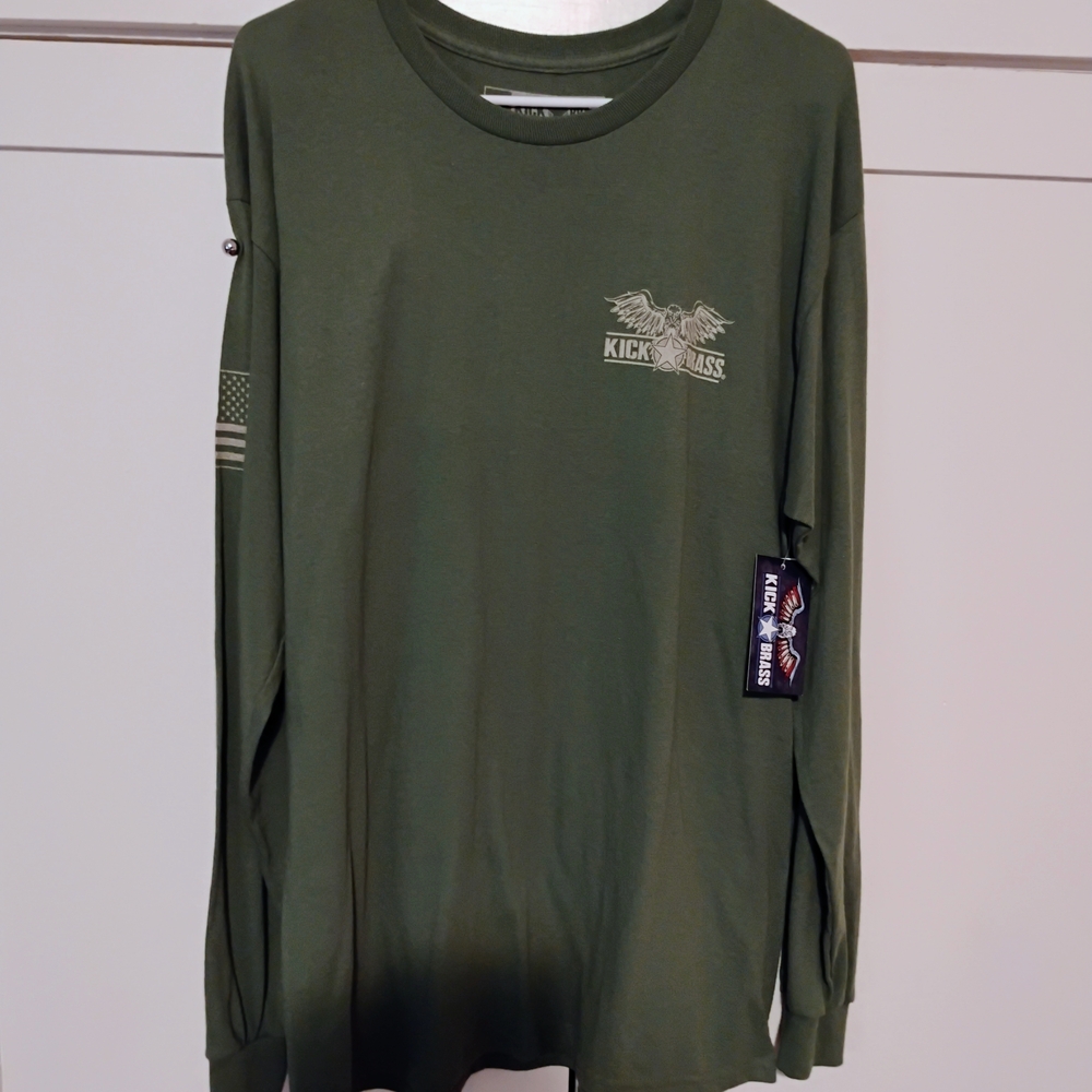Olive Green Men's Long Sleeve Shirt